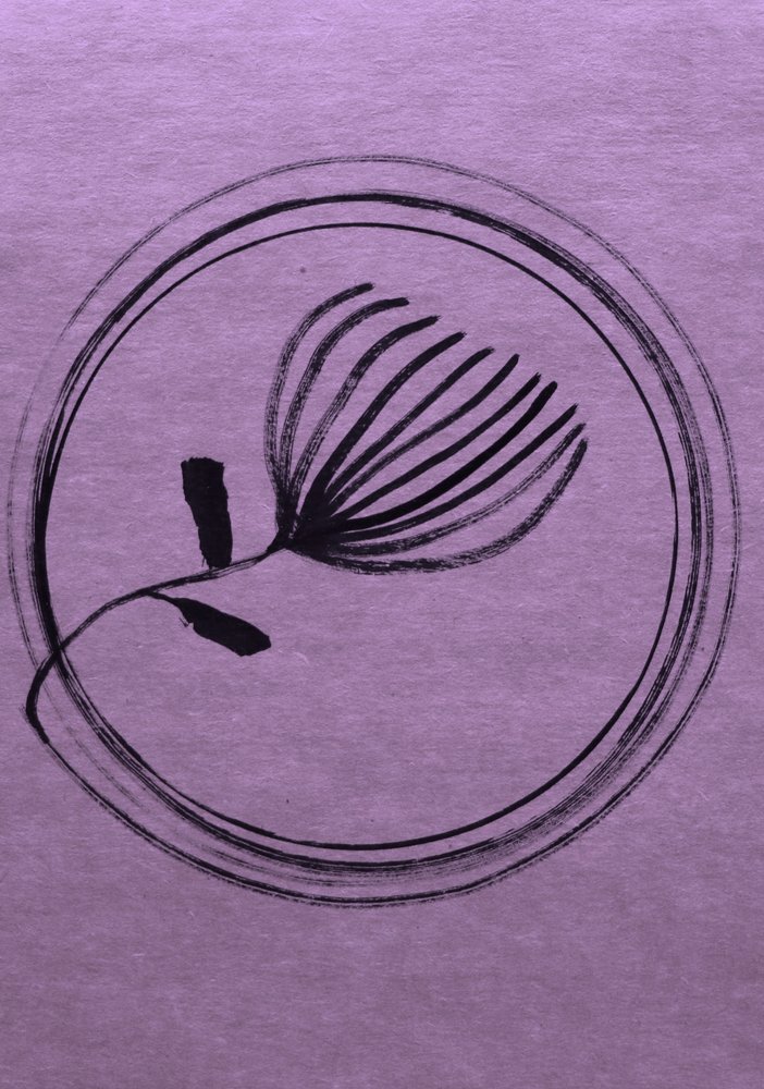 Minimale paarse bloemencirkel door Santhosh ch