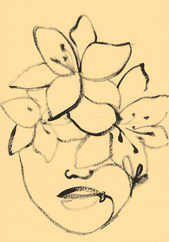 Minimalistisch bloemenportret door Santhosh ch