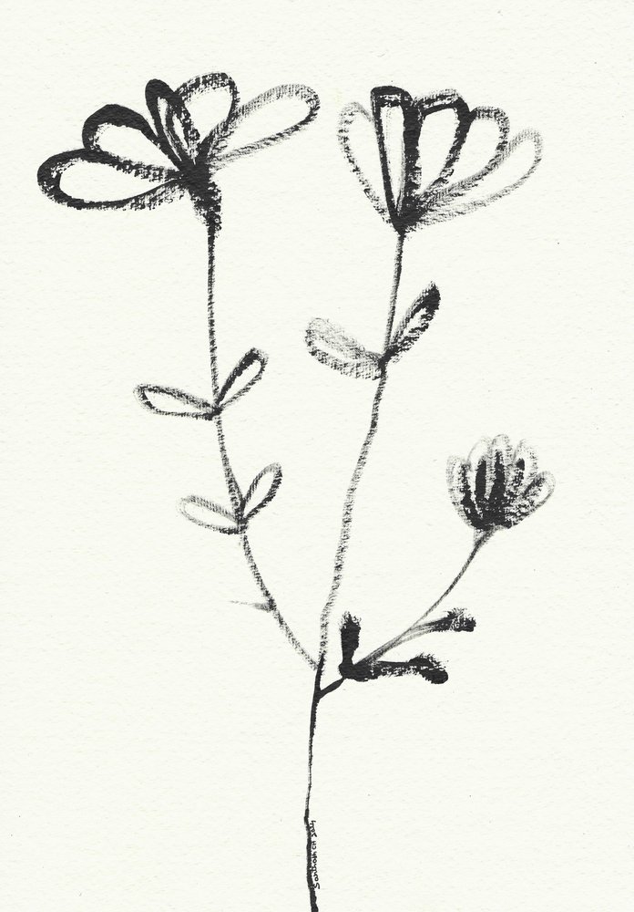 Minimalistische bloemschets door Santhosh ch