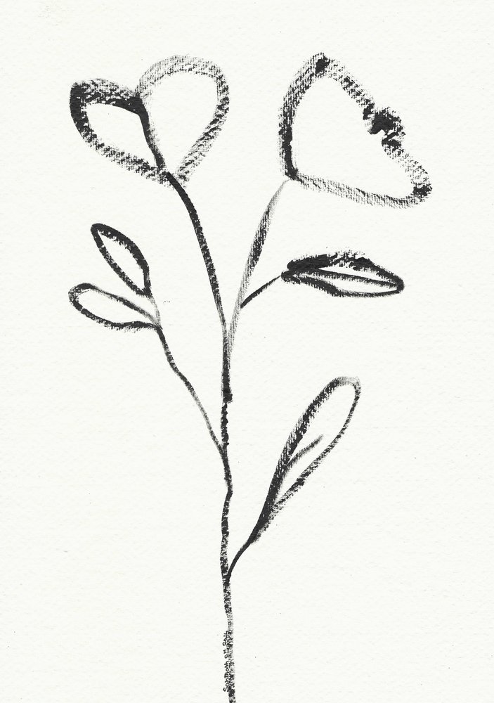 Minimalistische bloemschets door Santhosh ch