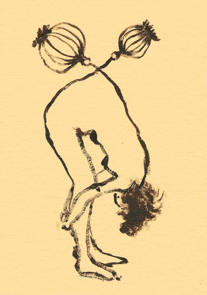 Naakte botanische yoga door Santhosh ch
