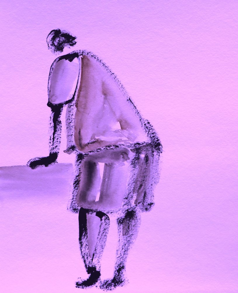 Studie van een peinzende figuur door Santhosh ch