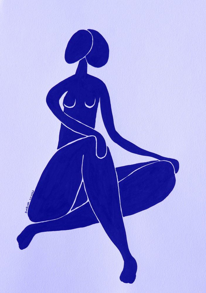 Serene blauwe silhouet door Santhosh ch
