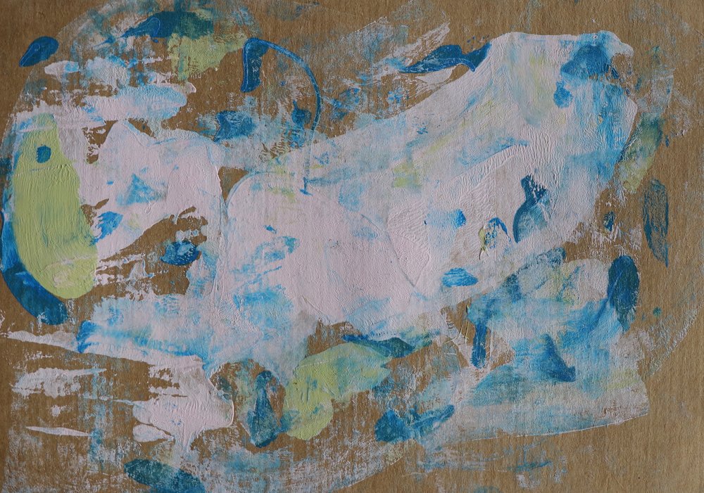 Zacht blauwgroen abstract door Santhosh ch