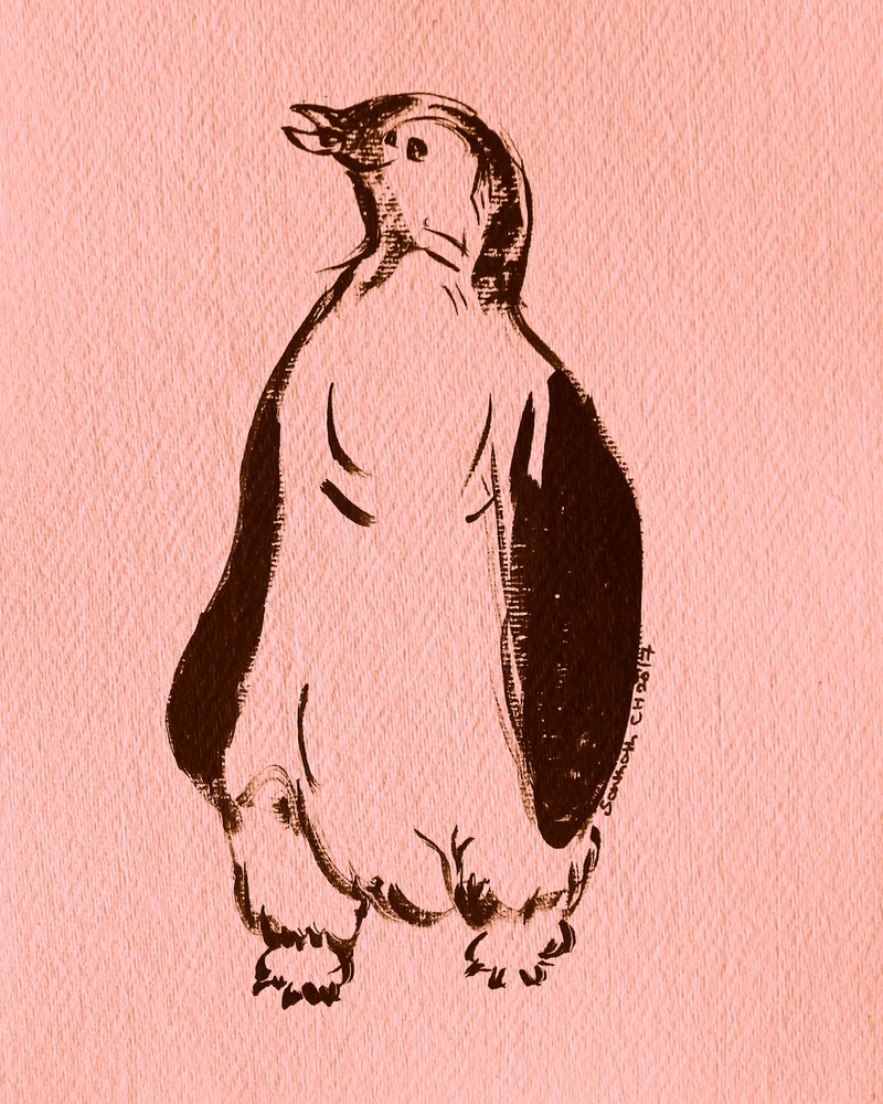Grappige staande pinguïn door Santhosh ch