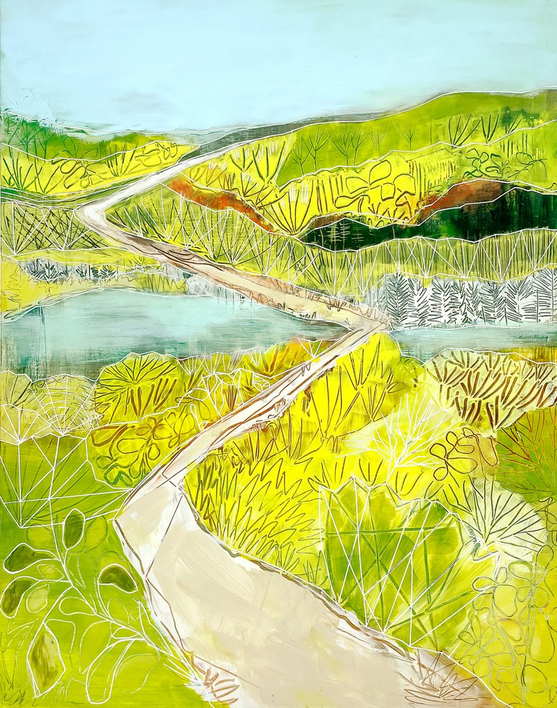 Levendig kronkelend pad door Sarah Fitzgerald