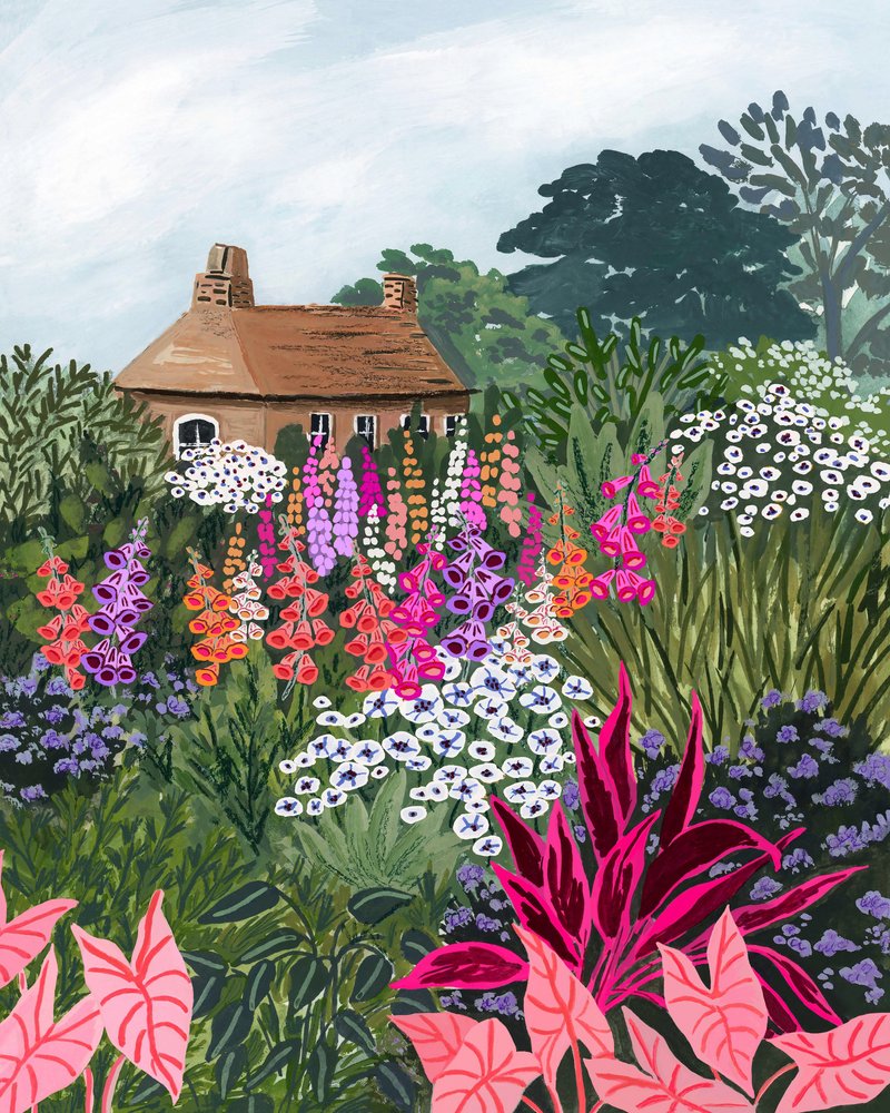 Kleurrijke cottage-tuin door Sarah Gesek