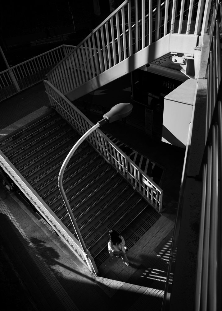Eenzame klim in de stad door Satoshi Hata