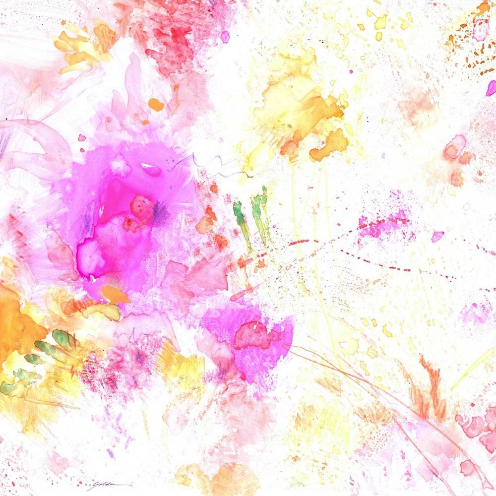 Levendige abstracte bloemen door Sheila Golden