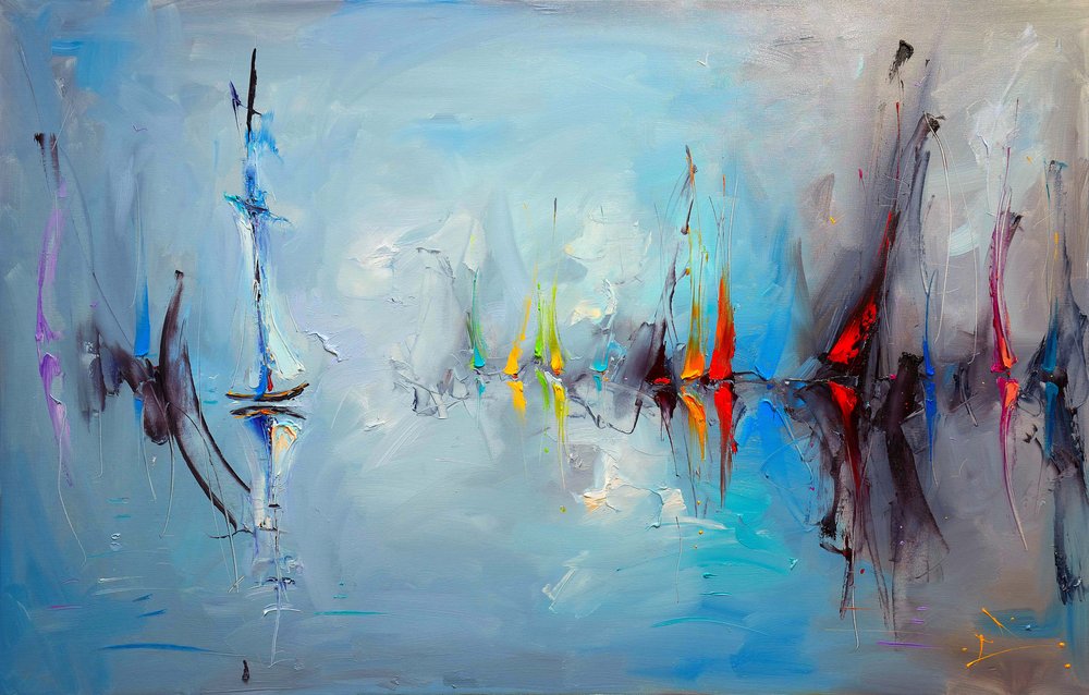 Abstracte boten en weerspiegelingen door Stanislav Lazarov