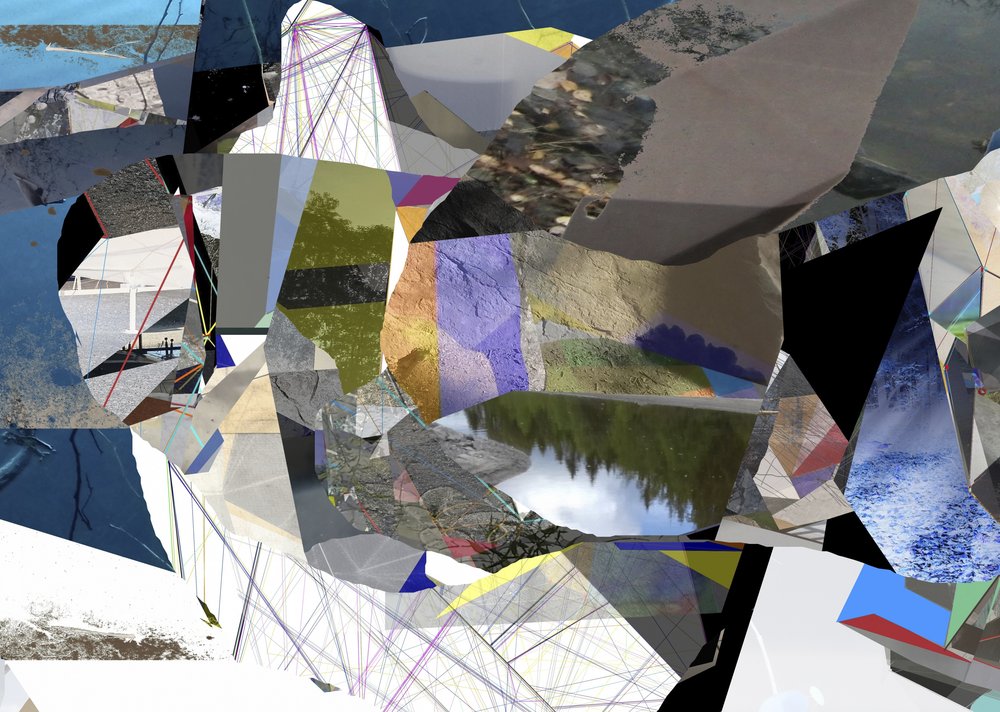 Abstract geometrisch landschap door Stefan Fransson