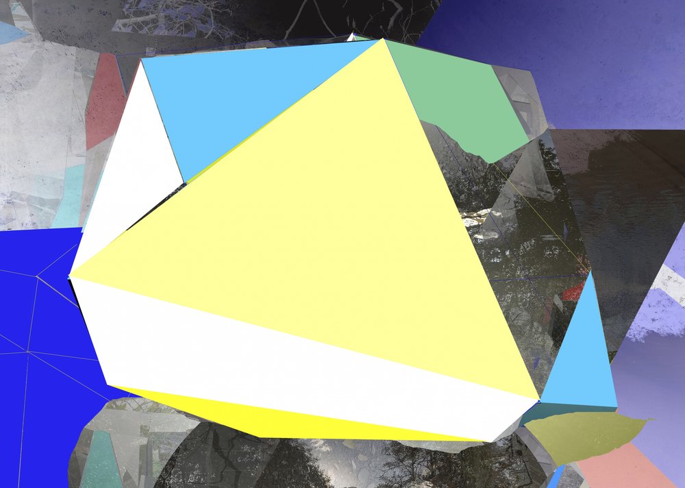 Abstract geometrisch landschap door Stefan Fransson