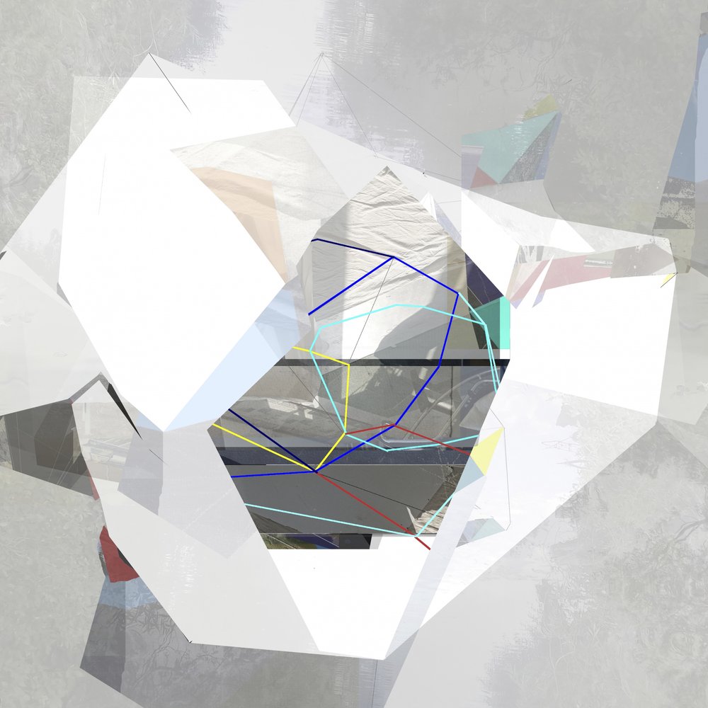 Abstracte geometrische lichtlandschap door Stefan Fransson