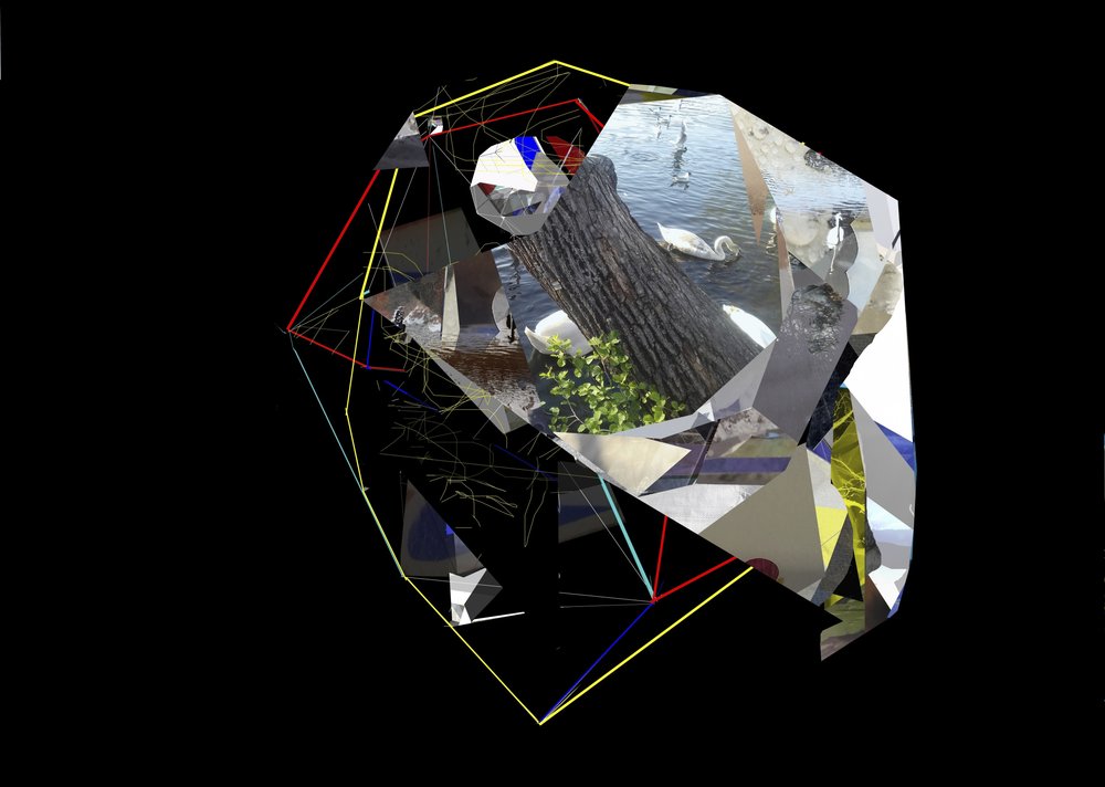Abstracte geometrische zwanen door Stefan Fransson