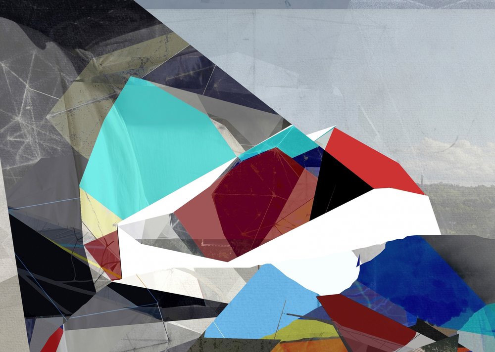 Kleurrijke geometrische abstractie door Stefan Fransson