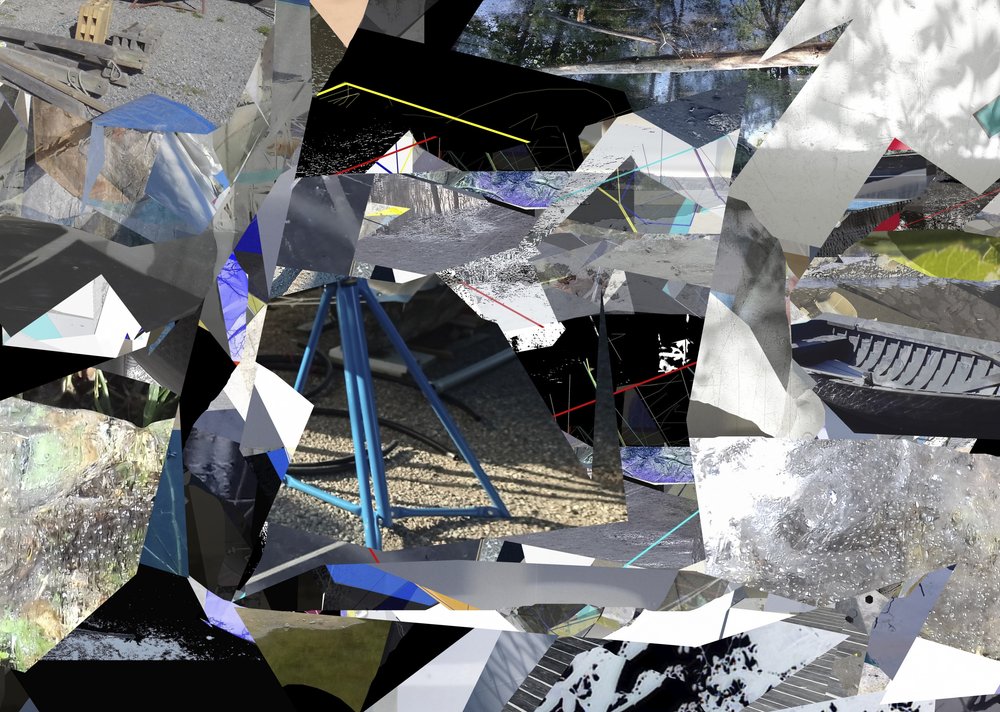 Geometrische stedelijke collage door Stefan Fransson