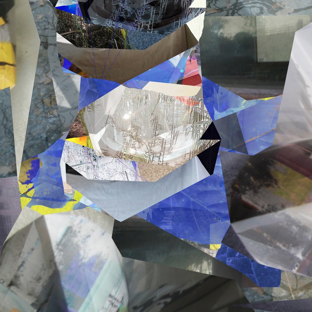 Gelaagde geometrische abstractie door Stefan Fransson