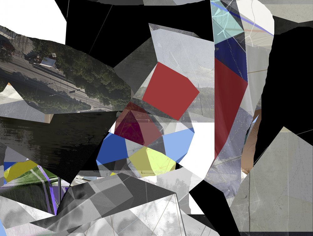 Moderne abstracte collage door Stefan Fransson