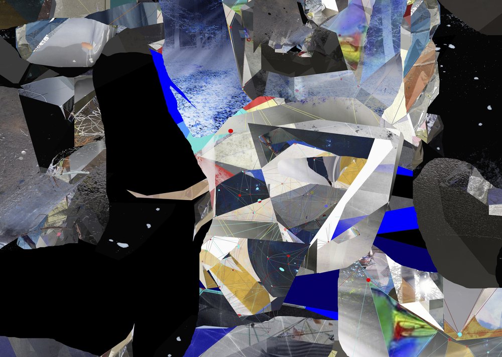 Shattered Blue Abstract door Stefan Fransson
