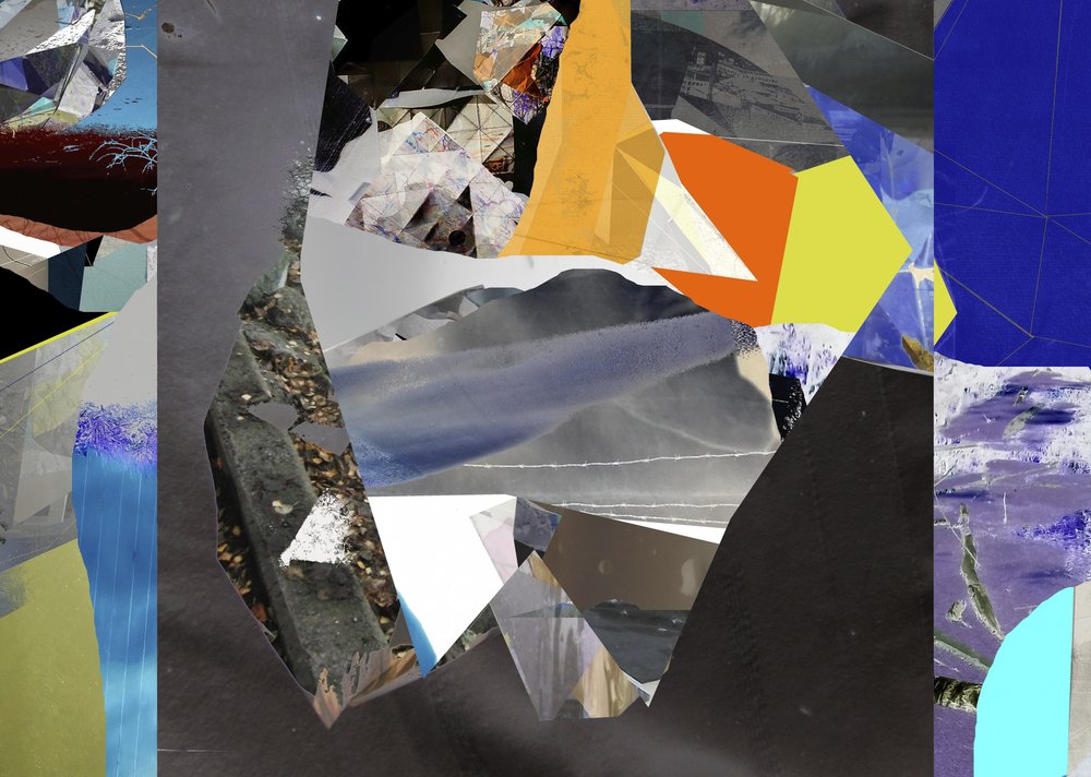 Levendige abstracte collage door Stefan Fransson