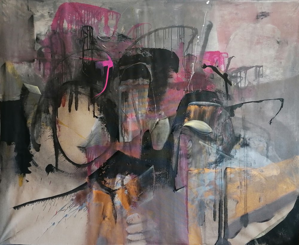 Abstracte roze lagen door Stefano Mazzolini