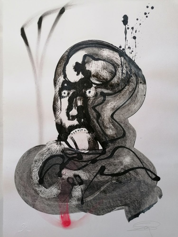 Gekwelde abstracte gezicht door Stefano Mazzolini