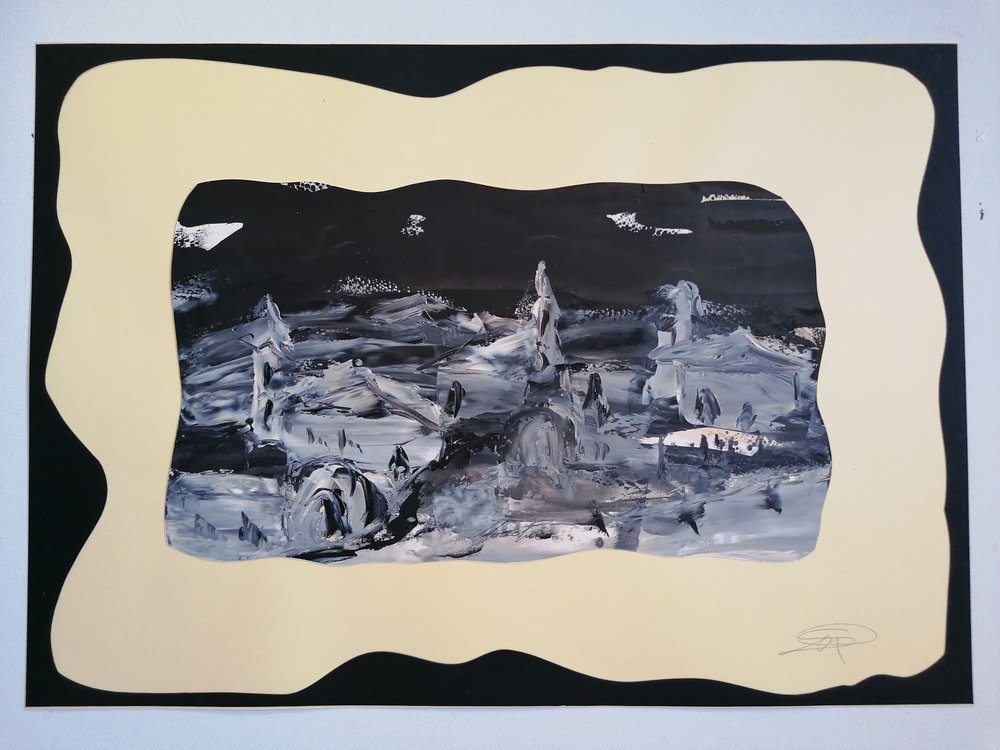 Dramatisch monochroom landschap door Stefano Mazzolini