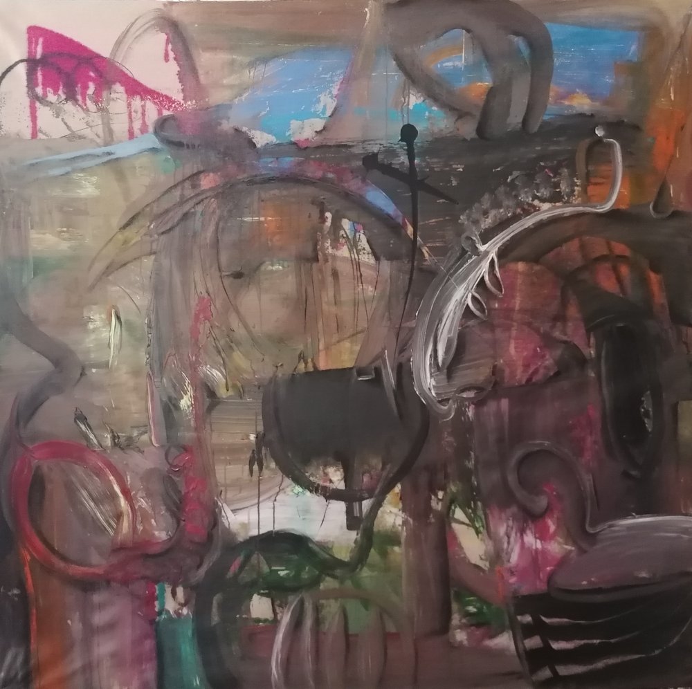 Dynamische abstracte penseelstreken door Stefano Mazzolini