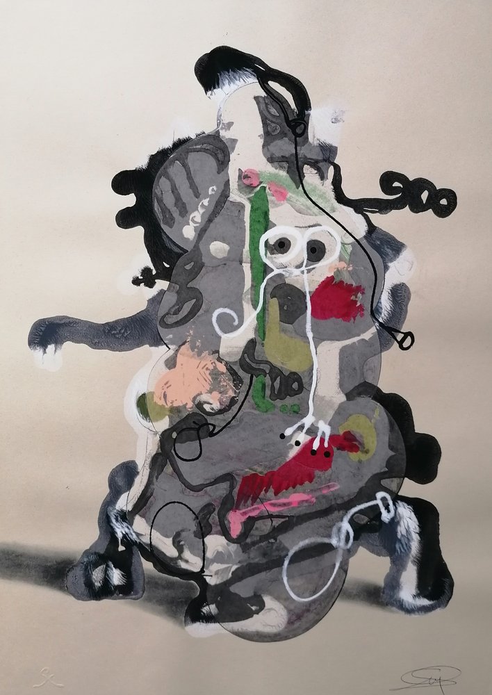 Expressieve abstracte figuur door Stefano Mazzolini