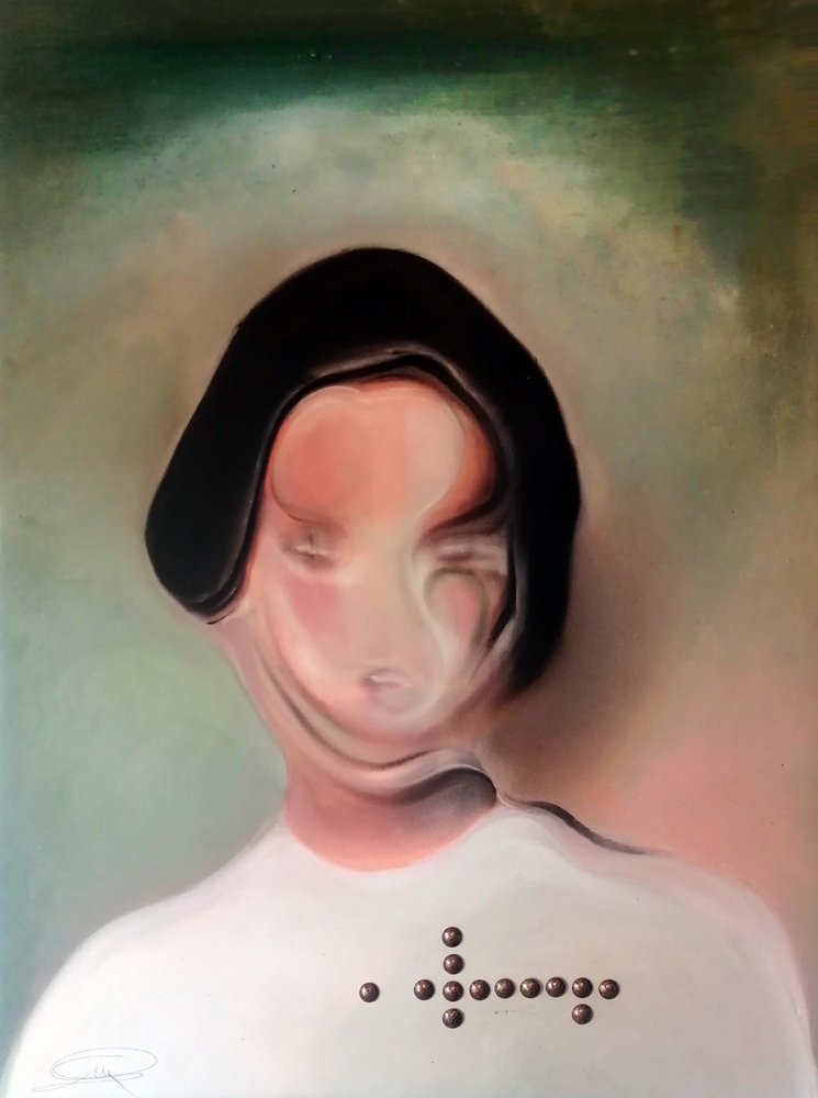 Melancholisch vervormd portret door Stefano Mazzolini