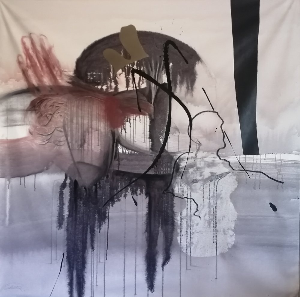 Peinzende abstracte figuur door Stefano Mazzolini