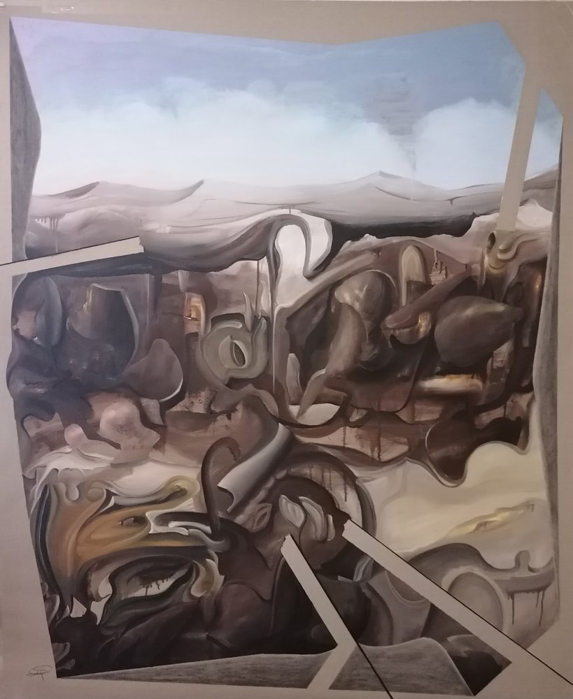 Surrealistisch abstract landschap door Stefano Mazzolini