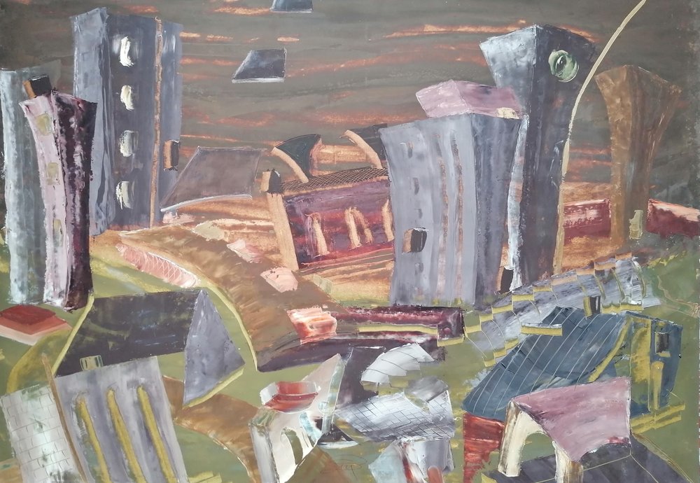 Surrealistische stedelijke instorting door Stefano Mazzolini