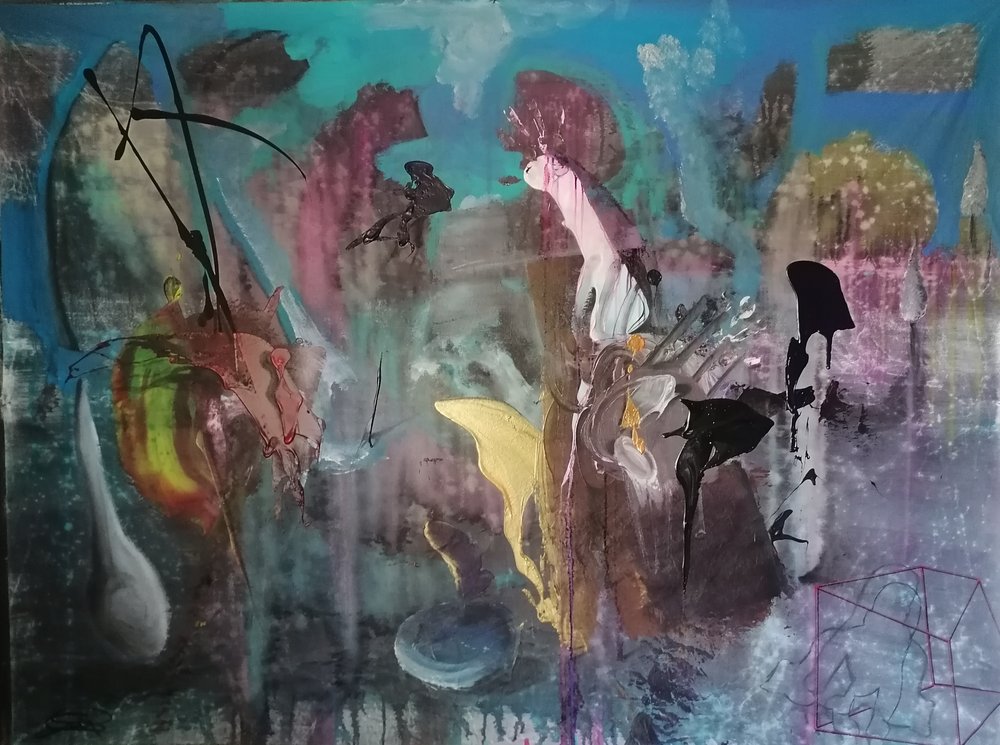 Levendige abstracte stroom door Stefano Mazzolini