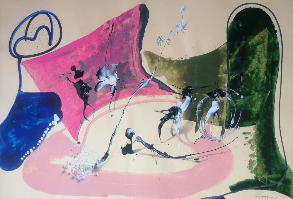 Levendige vloeiende abstracte vormen door Stefano Mazzolini
