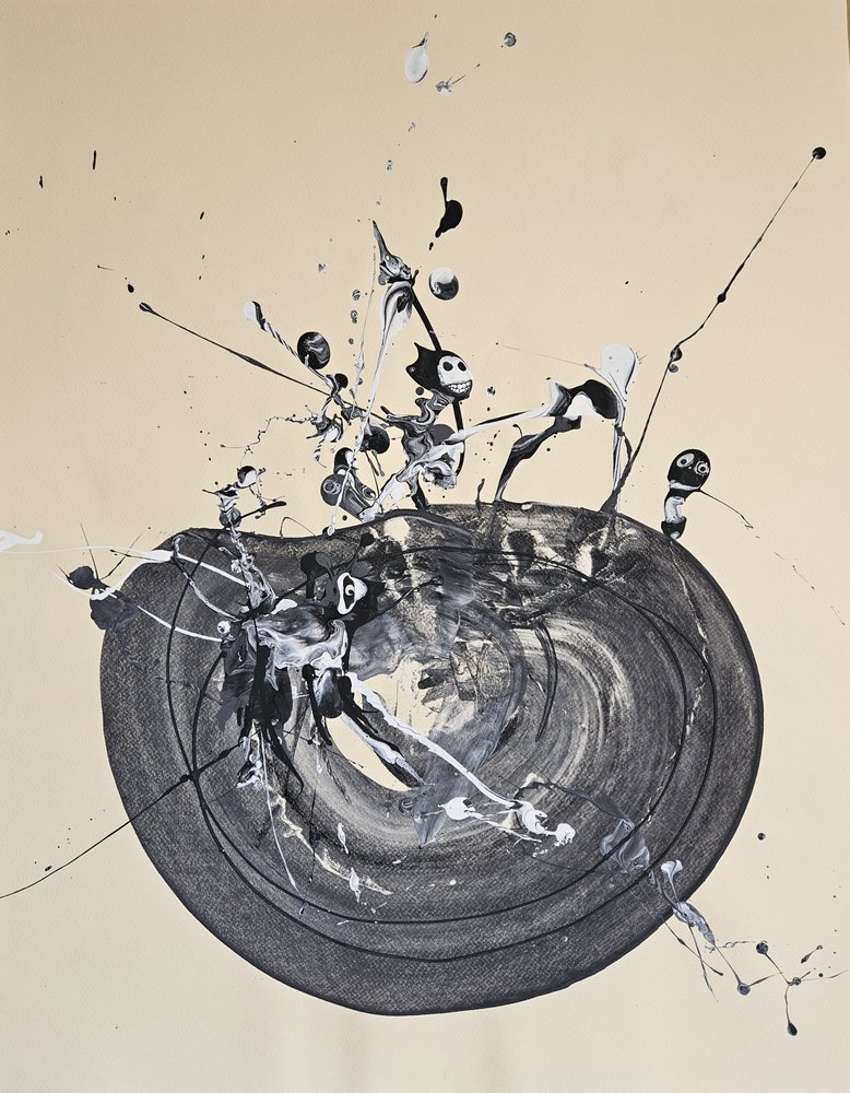 Grillige verfspat door Stefano Mazzolini