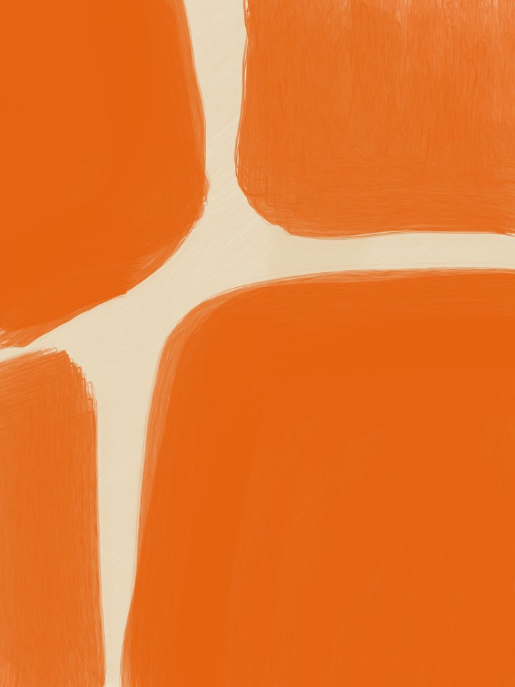 Abstracte oranje vormen door Studio Palette