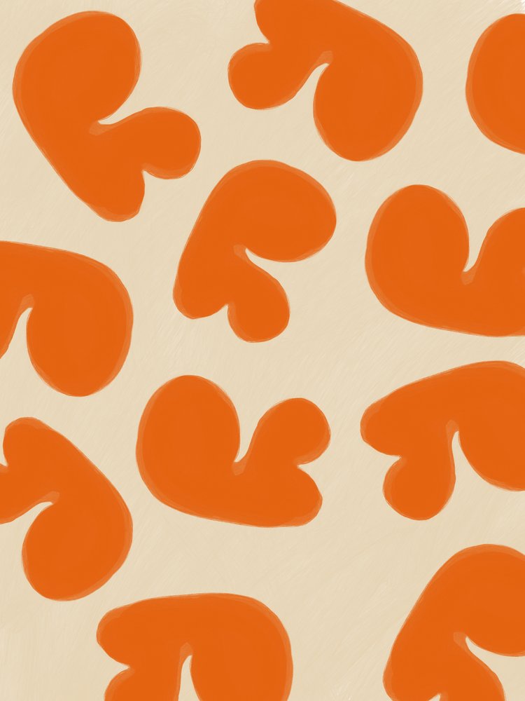 Abstracte oranje vormen door Studio Palette