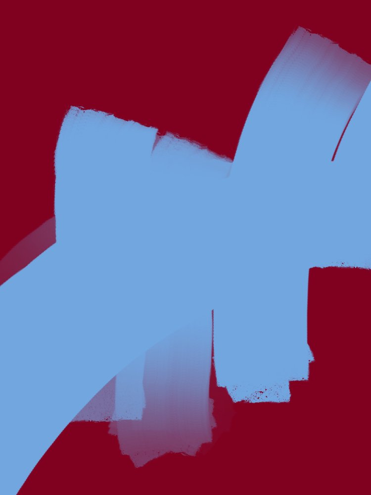 Krachtige blauwe streken door Studio Palette