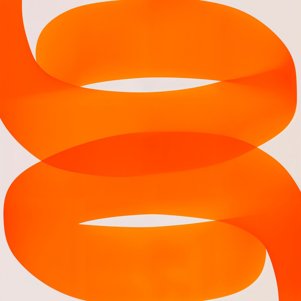Dynamische oranje werveling door Studio Palette