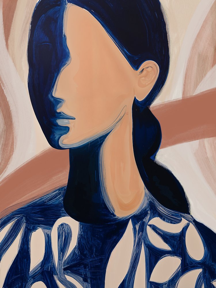 Elegant blauw profiel door Studio Palette