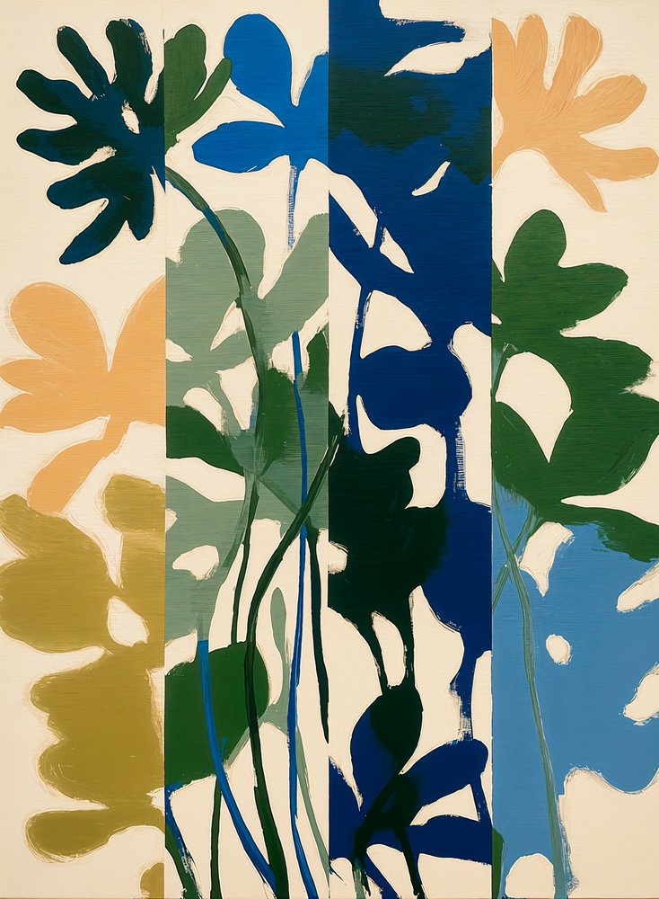 Bloemen in kleurblokken door Studio Palette