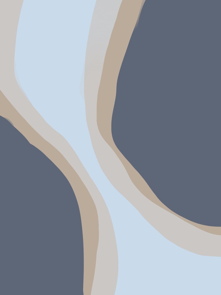 Gedempte abstracte golven door Studio Palette