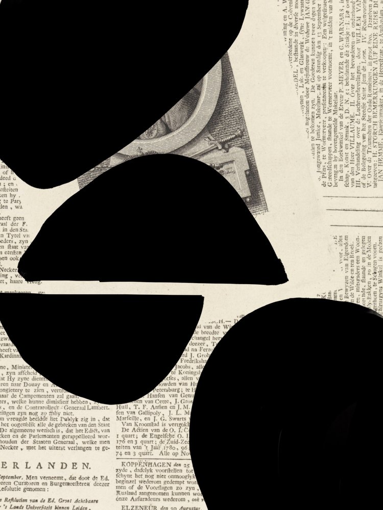 Collage van organische zwarte vormen door Studio Palette