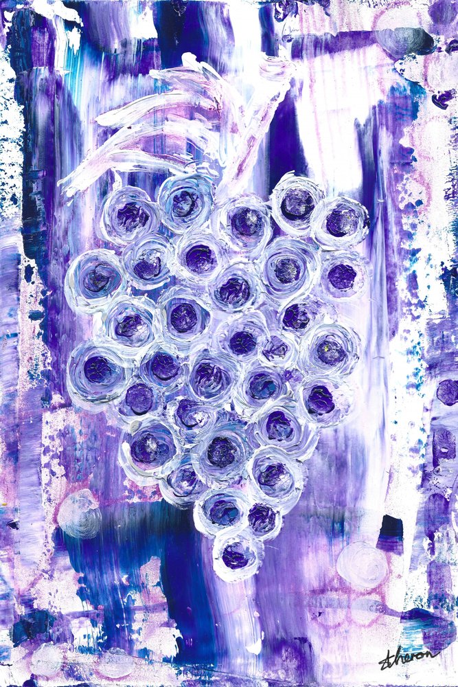 Abstract: Paarse druiven door Sunet Theron