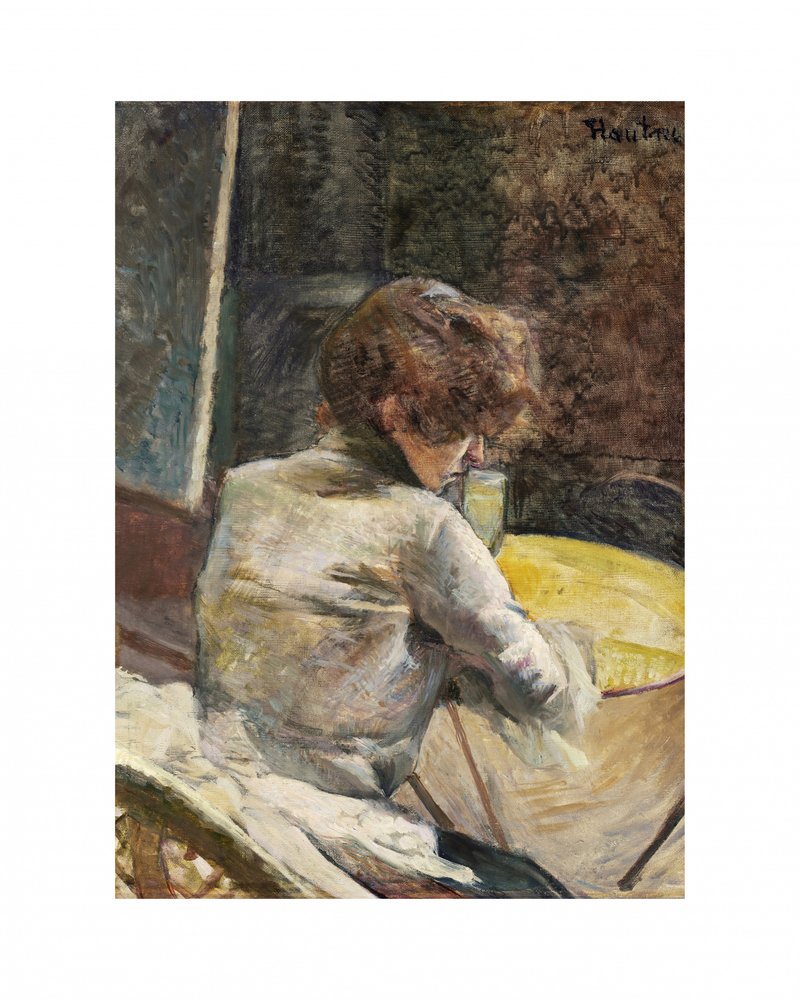 Wachten (ca. 1887) door TOULOUSE LAUTREC