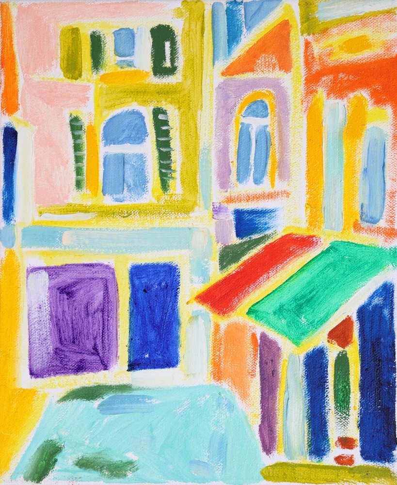 Levendige stad – abstract door Tamara Jare