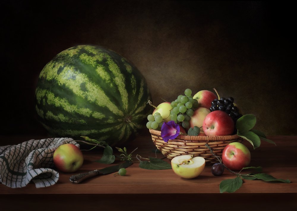 Rustiek fruitstilleven door Tatyana Skorokhod