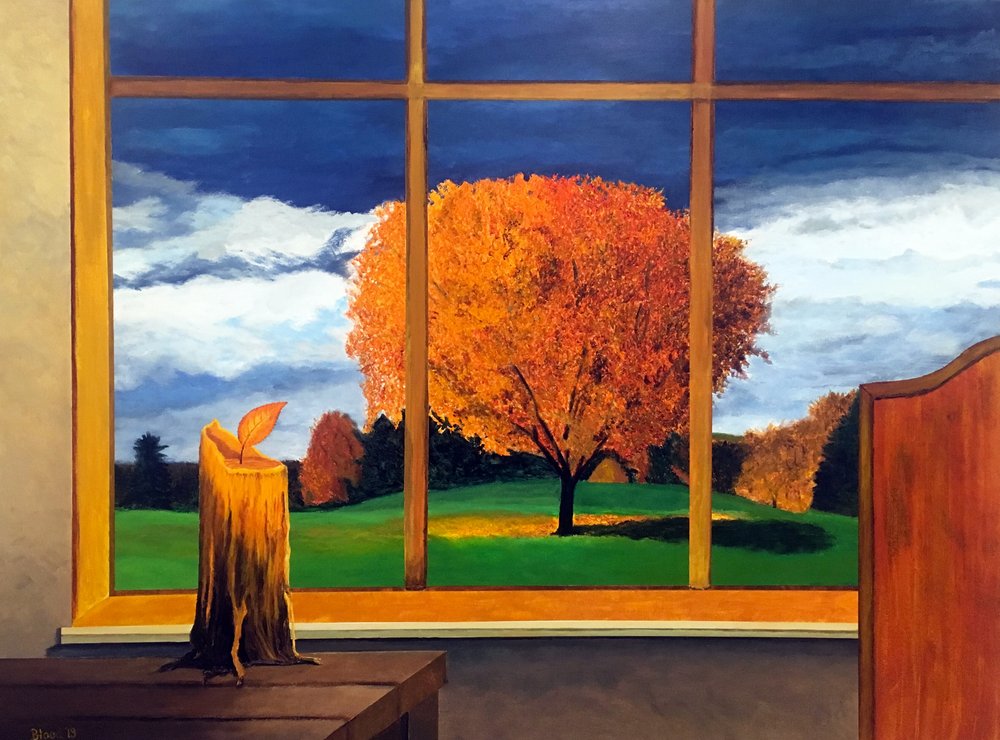 Herfst in het raam: rust door Tom Blood