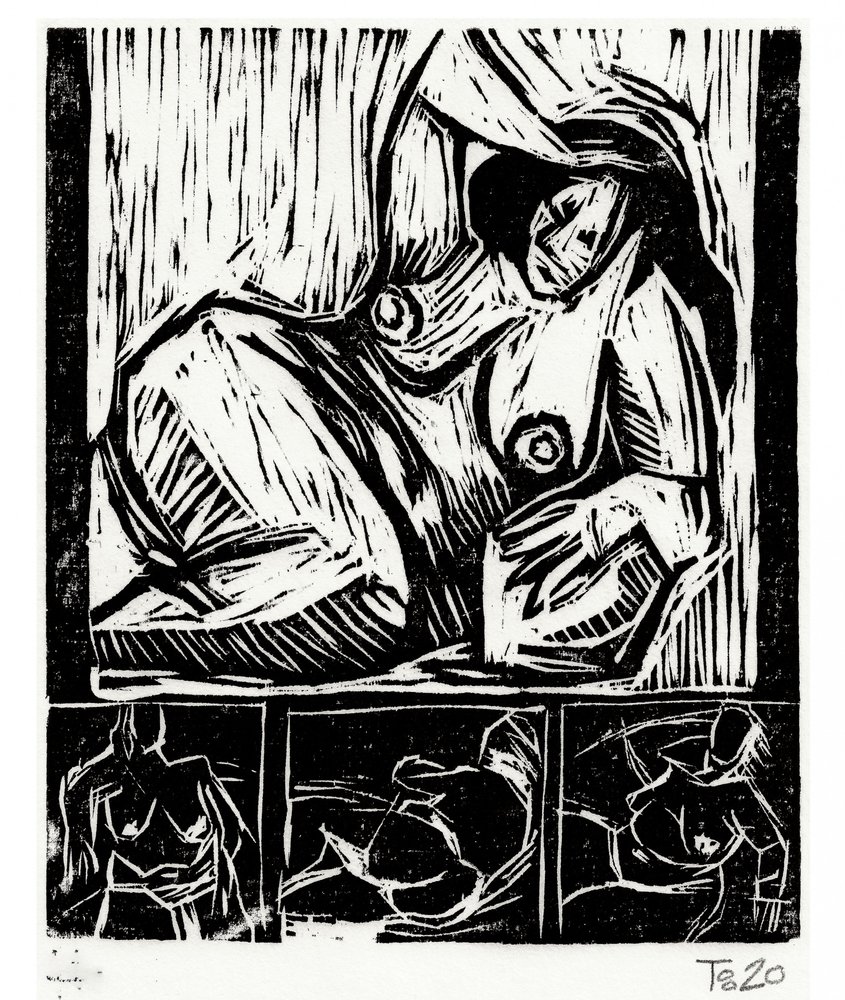 Krachtige expressionistische figuren door Tore Bahnson